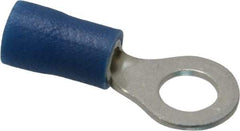 Ideal - 16-14 AWG Partially Insulated Crimp Connection Circular Ring Terminal - #10 Stud, Tin Plated Brass Contact - USA Tool & Supply