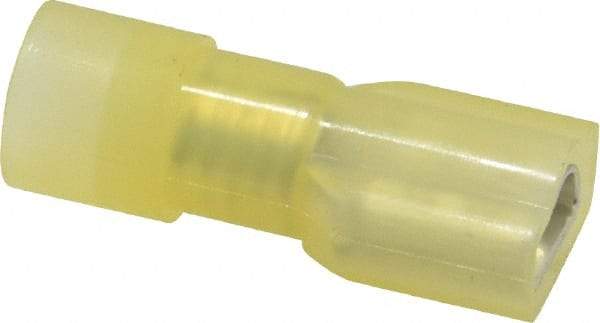 Ideal - 12 to 10 AWG, Vinyl, Fully Insulated, Female Wire Disconnect - 1/4 Inch Wide Tab, Yellow, cUL Listed, RoHS Compliant, UL Listed 774A - USA Tool & Supply