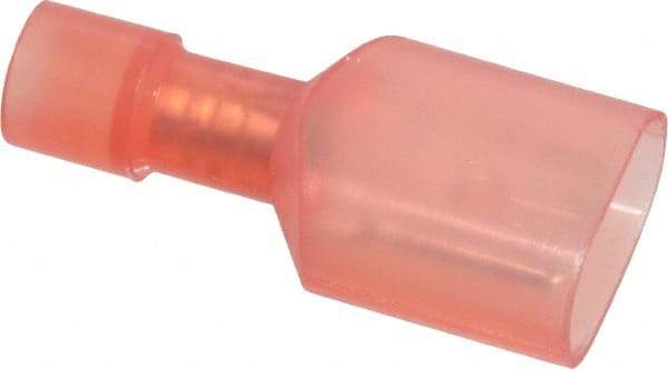 Ideal - 22 to 18 AWG, Nylon, Fully Insulated, Male Wire Disconnect - 1/4 Inch Wide Tab, Red, cUL Listed, RoHS Compliant, UL Listed - USA Tool & Supply