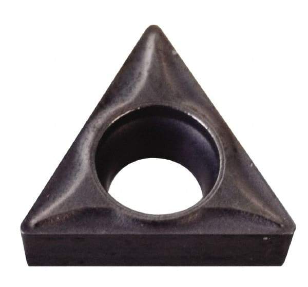 Kennametal - TCGT06T102 11 Grade KT325 Cermet Turning Insert - Uncoated, 60° Triangle, 5/32" Inscr Circle, 5/64" Thick, 0.0079" Corner Radius - USA Tool & Supply