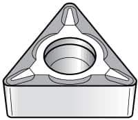 Kennametal - TCMT32.51 11 Grade KT325 Cermet Turning Insert - Uncoated, 60° Triangle, 3/8" Inscr Circle, 5/32" Thick, 1/64" Corner Radius - USA Tool & Supply