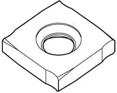 Kennametal - SNHX1203 Grade KC725M Carbide Milling Insert - TiN/TiCN/TiN Finish, 0.126" Thick, 1/2" Inscribed Circle - USA Tool & Supply