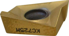 Kennametal - ANGT254 LG Grade KC725M Carbide Milling Insert - TiN/TiCN/TiN Finish, 1/4" Thick, 0.4mm Corner Radius - USA Tool & Supply
