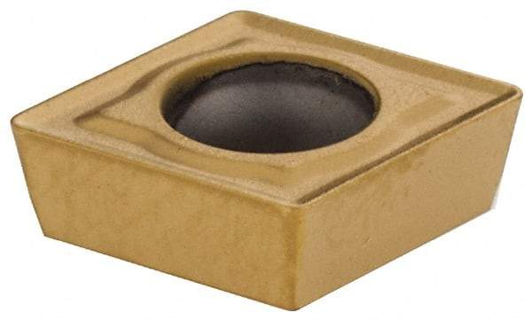 Kennametal - CPMT21.51 MF Grade KC725M Carbide Milling Insert - TiN/TiCN/TiN Finish, 0.0937" Thick, 1/4" Inscribed Circle, 0.4mm Corner Radius - USA Tool & Supply