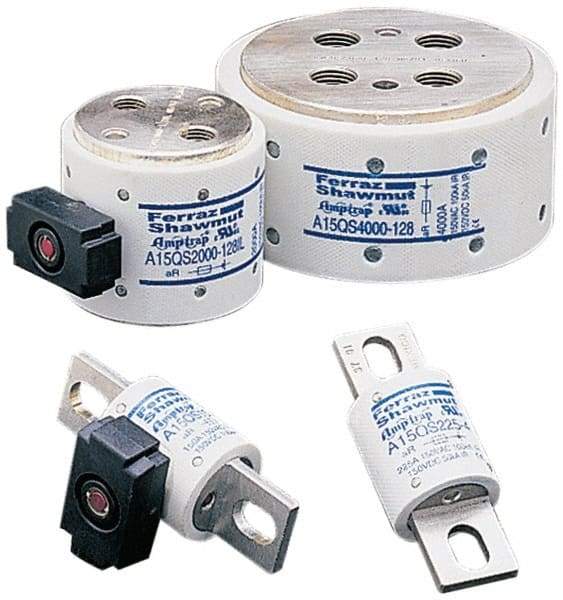 Ferraz Shawmut - 150 VAC/VDC, 800 Amp, Fast-Acting Semiconductor/High Speed Fuse - Bolt-on Mount, 3-1/2" OAL, 100 at AC, 50 at DC kA Rating, 1-1/2" Diam - USA Tool & Supply