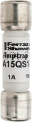 Ferraz Shawmut - 150 VAC/VDC, 1 Amp, Fast-Acting Semiconductor/High Speed Fuse - Clip Mount, 1-1/2" OAL, 100 at AC, 50 at DC kA Rating, 13/32" Diam - USA Tool & Supply