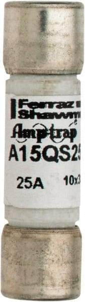 Ferraz Shawmut - 150 VAC/VDC, 25 Amp, Fast-Acting Semiconductor/High Speed Fuse - Clip Mount, 1-1/2" OAL, 100 at AC, 50 at DC kA Rating, 13/32" Diam - USA Tool & Supply