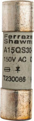 Ferraz Shawmut - 150 VAC/VDC, 30 Amp, Fast-Acting Semiconductor/High Speed Fuse - Clip Mount, 1-1/2" OAL, 100 at AC, 50 at DC kA Rating, 13/32" Diam - USA Tool & Supply