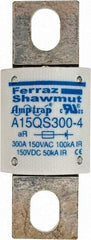 Ferraz Shawmut - 150 VAC/VDC, 300 Amp, Fast-Acting Semiconductor/High Speed Fuse - Bolt-on Mount, 2-21/32" OAL, 100 at AC, 50 at DC kA Rating, 1-1/8" Diam - USA Tool & Supply