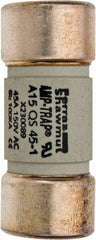 Ferraz Shawmut - 150 VAC/VDC, 45 Amp, Fast-Acting Semiconductor/High Speed Fuse - Clip Mount, 50.8mm OAL, 100 at AC, 50 at DC kA Rating, 13/16" Diam - USA Tool & Supply