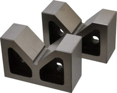 SPI - 2-3/16" Max Capacity, 90° Angle, Cast Iron V-Block - 4" Long x 1-9/16" Wide x 2-9/16" High, Sold as Matched Pair - USA Tool & Supply