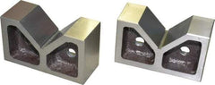 SPI - 3-1/16" Max Capacity, 90° Angle, Cast Iron V-Block - 6" Long x 2-7/16" Wide x 3-1/2" High, Sold as Matched Pair - USA Tool & Supply