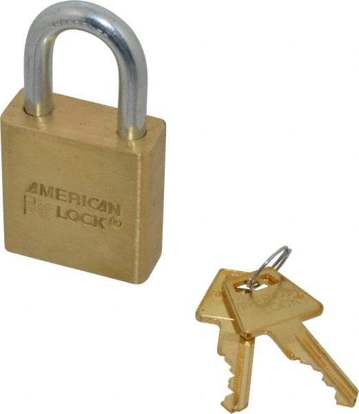 American Lock - 3/4" Shackle Clearance, Keyed Alike Padlock - 5/16" Shackle Diam, Steel - USA Tool & Supply