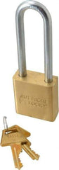 American Lock - 3/4" Shackle Clearance, Keyed Different Padlock - 5/16" Shackle Diam, Steel - USA Tool & Supply