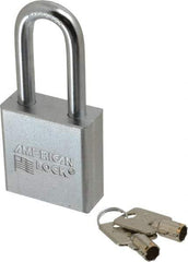 American Lock - 3/4" Shackle Clearance, Keyed Alike Tubular Padlock - 3/8" Shackle Diam, Steel - USA Tool & Supply