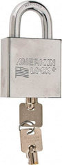 American Lock - 3/4" Shackle Clearance, Keyed Alike Tubular Padlock - 7/16" Shackle Diam, Steel - USA Tool & Supply