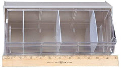 Quantum Storage - 11-7/8" Wide x 5-15/16" High x 5-1/4" Deep, Small Parts Tip Out Stacking Bin Organizer - Polystyrene Frame, 1 Compartments, 11" Wide x 5-1/4" High Bin - USA Tool & Supply