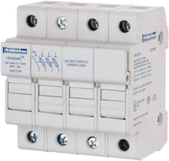 Ferraz Shawmut - 3 Pole, 600 VAC/VDC, 30 Amp, DIN Rail Mount Fuse Holder - Compatible with CC Class, 2.07 Inch Wide Fuse - USA Tool & Supply