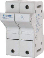 Ferraz Shawmut - 2 Pole, 600 VAC/VDC, 30 Amp, DIN Rail Mount Fuse Holder - Compatible with J Class, 58mm Long x 2.56 Inch Wide and 22mm Diameter Fuse - USA Tool & Supply