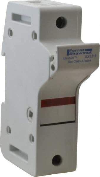 Ferraz Shawmut - 1 Pole, 600 VAC/VDC, 30 Amp, DIN Rail Mount Fuse Holder - Compatible with J Class, 58mm Long x 1.28 Inch Wide and 22mm Diameter Fuse - USA Tool & Supply