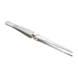 Value Collection - 6-1/2" OAL Stainless Steel Assembly Tweezers - Cross Locking, Fine Point - USA Tool & Supply