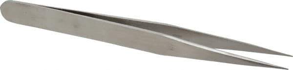 Value Collection - 5" OALmm-SA Precision Tweezers - General Utility, Fine Point, Narrow Shank - USA Tool & Supply