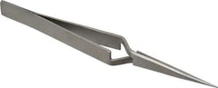 Value Collection - 4-7/8" OAL NAA Reverse Action Tweezers - Long & Strong Point - USA Tool & Supply