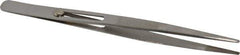 Value Collection - 5-3/4" OAL Assembly Tweezers - Slide Locking Broad Point, Serrated Body/Tip - USA Tool & Supply