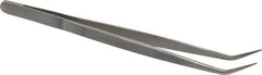 Value Collection - 6-1/4" OAL Assembly Tweezers - Long Bent Point, Serrated Body/Tip - USA Tool & Supply