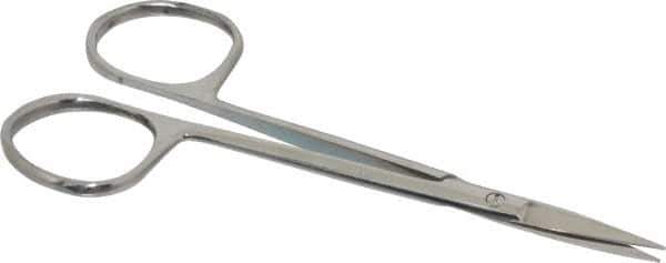 Value Collection - 4" OAL Stainless Steel Iris Scissors - Straight Handle, For General Purpose Use - USA Tool & Supply