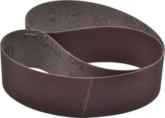 3M - 2" Wide x 36" OAL, 80 Grit, Aluminum Oxide Abrasive Belt - Aluminum Oxide, Medium, Coated, X Weighted Cloth Backing, Series 341D - USA Tool & Supply