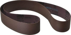 3M - 2" Wide x 48" OAL, 320 Grit, Aluminum Oxide Abrasive Belt - Aluminum Oxide, Extra Fine, Coated, X Weighted Cloth Backing, Series 341D - USA Tool & Supply