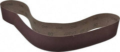 3M - 2-1/2" Wide x 48" OAL, 80 Grit, Aluminum Oxide Abrasive Belt - Aluminum Oxide, Medium, Coated, X Weighted Cloth Backing, Series 341D - USA Tool & Supply