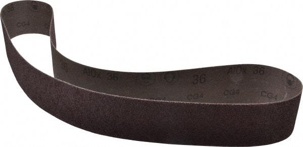 3M - 2-1/2" Wide x 48" OAL, 36 Grit, Aluminum Oxide Abrasive Belt - Aluminum Oxide, Very Coarse, Coated, X Weighted Cloth Backing, Series 341D - USA Tool & Supply