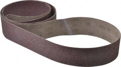 3M - 3" Wide x 132" OAL, 36 Grit, Aluminum Oxide Abrasive Belt - Aluminum Oxide, Very Coarse, Coated, X Weighted Cloth Backing, Series 341D - USA Tool & Supply