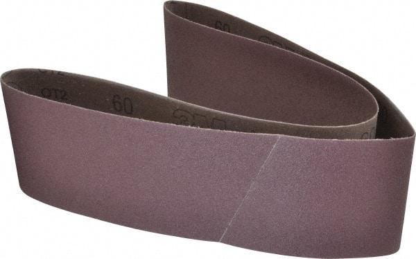 3M - 4" Wide x 48" OAL, 60 Grit, Aluminum Oxide Abrasive Belt - Aluminum Oxide, Medium, Coated, X Weighted Cloth Backing, Series 341D - USA Tool & Supply