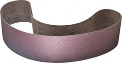 3M - 4" Wide x 54" OAL, 50 Grit, Aluminum Oxide Abrasive Belt - Aluminum Oxide, Coarse, Coated, X Weighted Cloth Backing, Series 341D - USA Tool & Supply