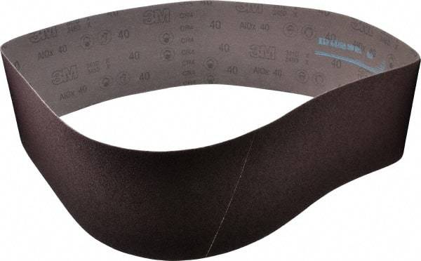 3M - 6" Wide x 60" OAL, 40 Grit, Aluminum Oxide Abrasive Belt - Aluminum Oxide, Coarse, Coated, X Weighted Cloth Backing, Series 341D - USA Tool & Supply