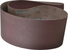 3M - 6" Wide x 60" OAL, 80 Grit, Aluminum Oxide Abrasive Belt - Aluminum Oxide, Medium, Coated, X Weighted Cloth Backing, Series 341D - USA Tool & Supply