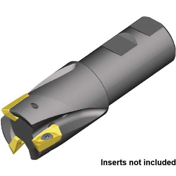Kennametal - 25mm Cut Diam, 25mm Shank Diam, 100mm OAL, Indexable Square Shoulder End Mill - Weldon Shank, 0° Lead Angle - USA Tool & Supply