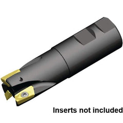 Kennametal - 40mm Cut Diam, 32mm Shank Diam, 111mm OAL, Indexable Square Shoulder End Mill - Weldon Shank, 0° Lead Angle - USA Tool & Supply