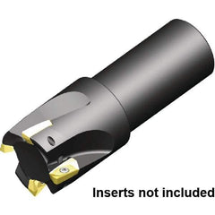 Kennametal - 32mm Cut Diam, 32mm Shank Diam, 200mm OAL, Indexable Square Shoulder End Mill - Cylindrical Shank, 0° Lead Angle - USA Tool & Supply