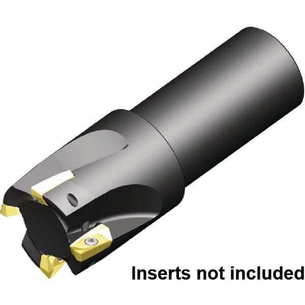 Kennametal - 25mm Cut Diam, 25mm Shank Diam, 100mm OAL, Indexable Square Shoulder End Mill - Cylindrical Shank, 0° Lead Angle - USA Tool & Supply