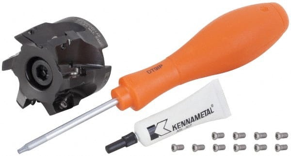 Kennametal - 50mm Cut Diam, 22mm Arbor Hole Diam, Indexable Square-Shoulder Face Mill - USA Tool & Supply