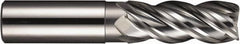 SGS - 1/2" Diam 4 Flute Solid Carbide 0.01" Corner Radius End Mill - Exact Industrial Supply