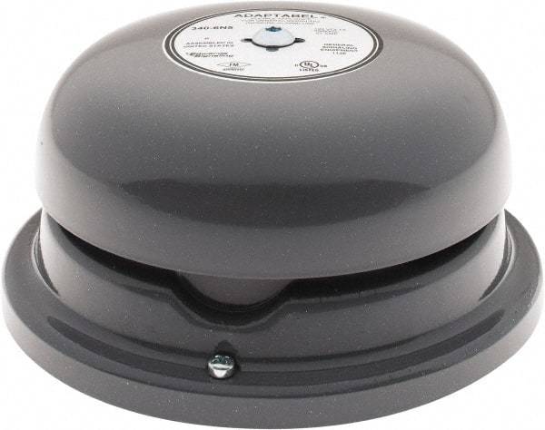 Edwards Signaling - 6" Diam, 120 VAC Bell - 0.07 Amps, 92 Decibles at 10', Vibrating, Waterproof - USA Tool & Supply