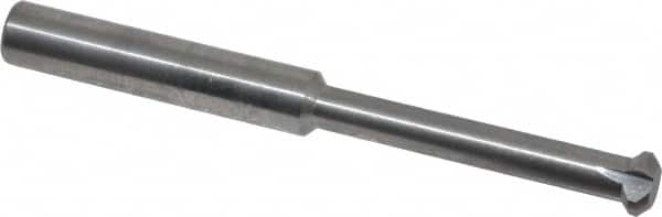 Accupro - 1/4" Cutter Head Diam, 1/32" Flat Width, 2-1/2" OAL, Solid Carbide, Single Right Hand Back Chamfer - USA Tool & Supply