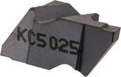 Kennametal - 2M150NG K Grade KC5025, 1.5mm Cutting Width Carbide Grooving Insert - 2.79mm Max Depth of Cut, Left Hand, 0.19mm Corner Radius, TiAlN Finish - USA Tool & Supply