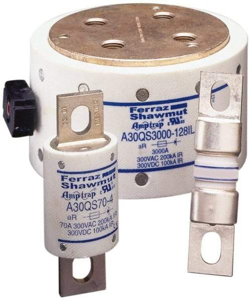 Ferraz Shawmut - 300 VAC/VDC, 15 Amp, Fast-Acting Semiconductor/High Speed Fuse - Clip Mount, 51mm OAL, 100 at DC, 200 at AC kA Rating, 9/16" Diam - USA Tool & Supply
