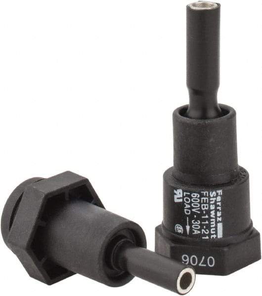 Ferraz Shawmut - 1 Pole, 600 VAC/VDC, 30 Amp, Inline Fuse Holder - Compatible with CC Class, 1-1/2 Inch Long x 1 Inch Wide and 13/32 Inch Diameter Fuse - USA Tool & Supply